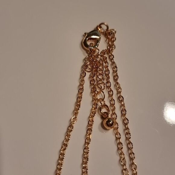 New ANTHRO Set filigree flower casscading chains necklace earrings Set - Picture 10 of 11